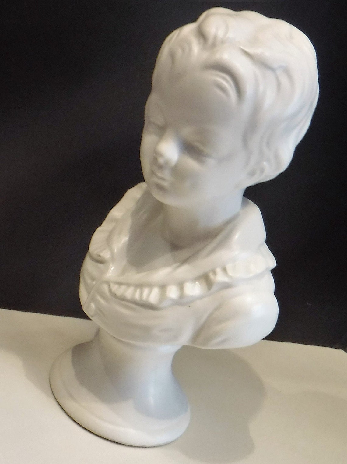 Viktorianischen jungen Büste junge Kopf Büste alle weißen | Etsy