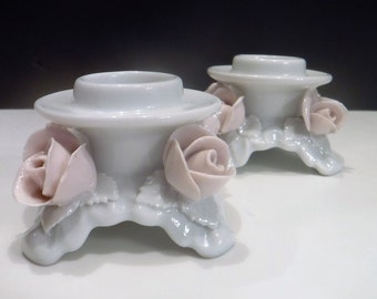 Portacandele in porcellana AK Kaiser Rose: Germania Ovest, set da 2