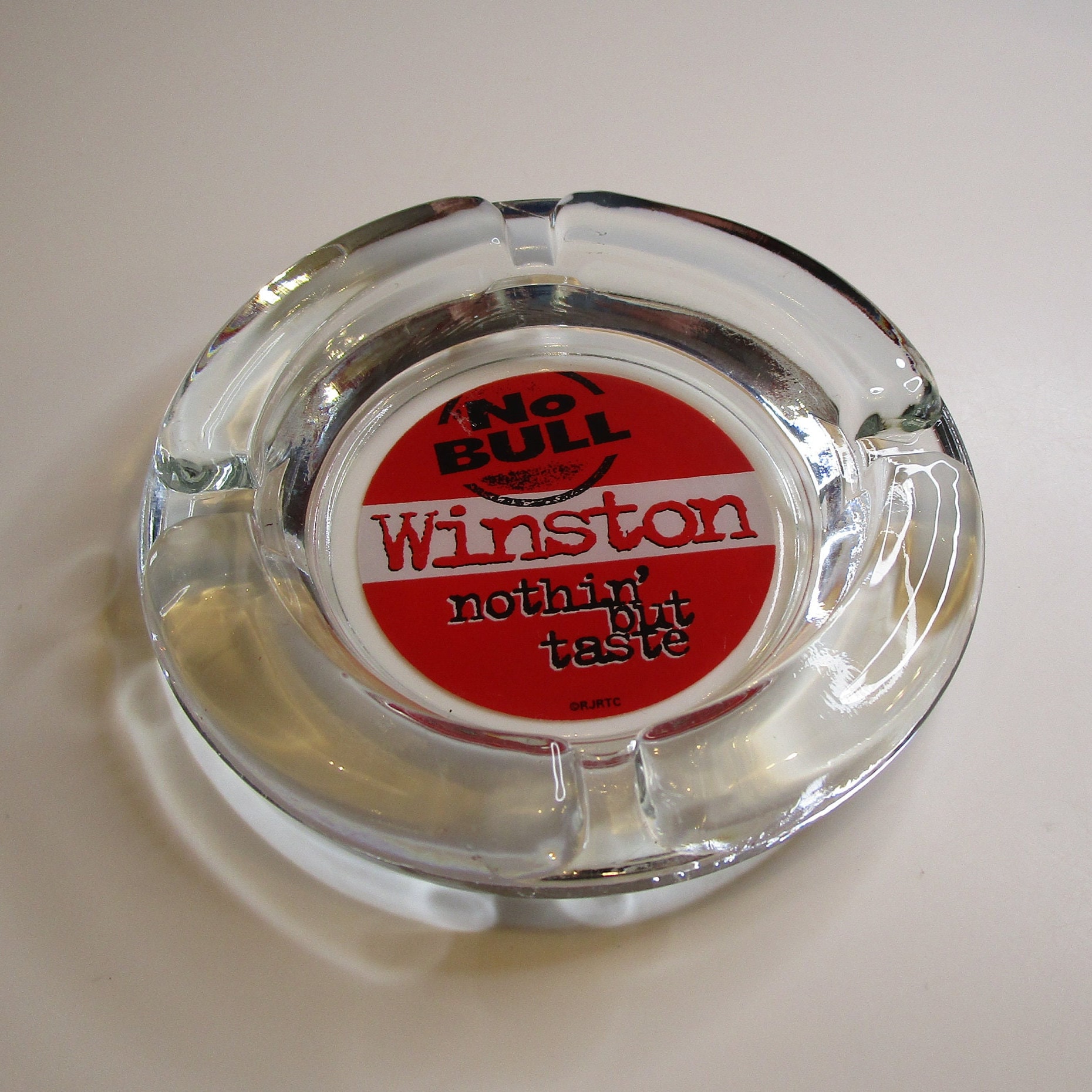 4-1/4" RED PLASTIC WINSTON ASHTRAY # 263 TABLECRAFT 5 U.S.A NOS 