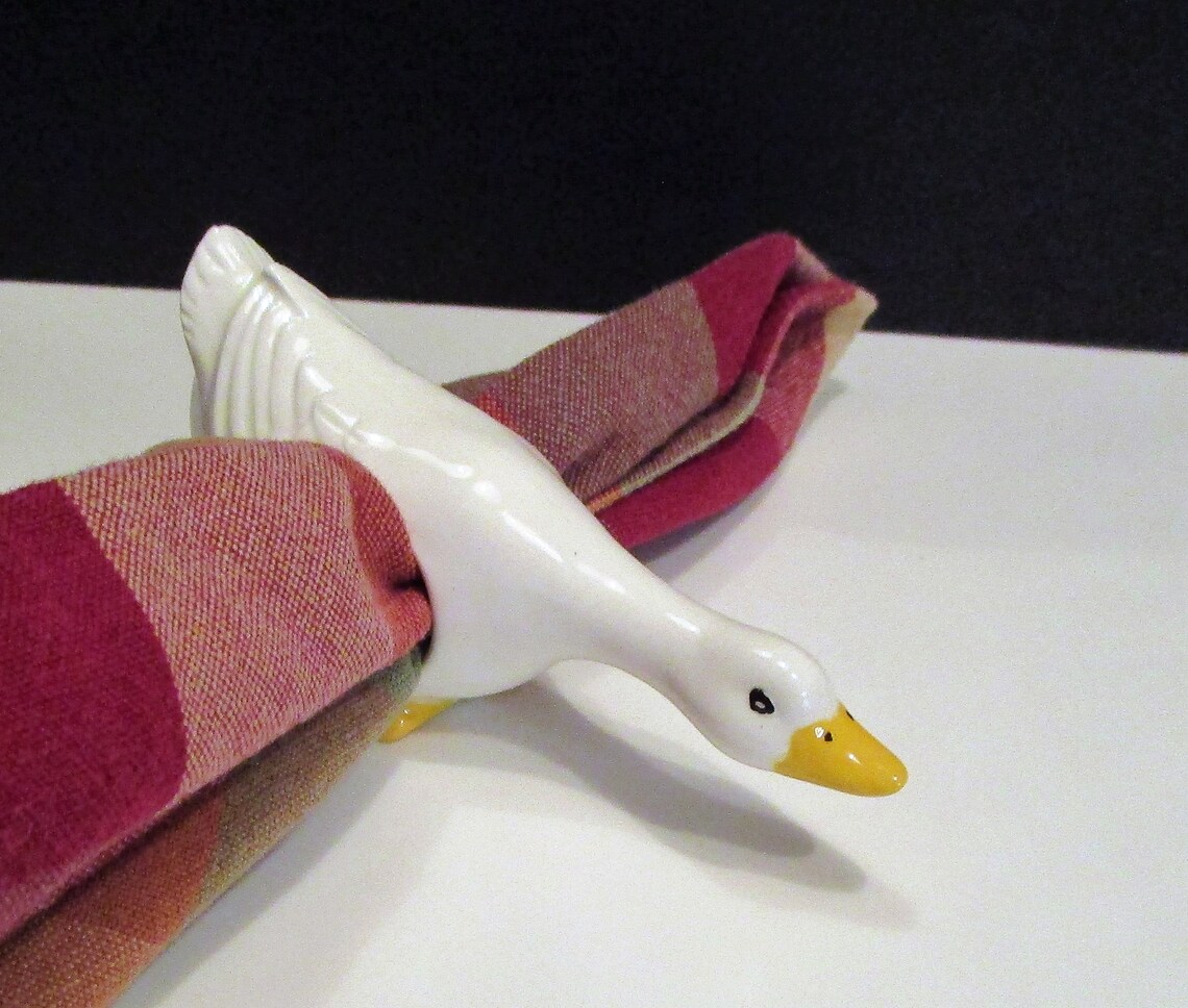 Duck Geese Napkin Rings Duck Napkin Holders Country Kitchen Etsy