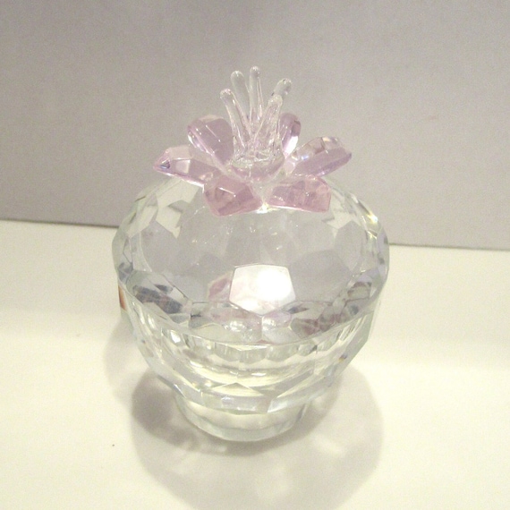 Crystal Ring Holder Box, Crystal Jeweled Box, Cry… - image 5