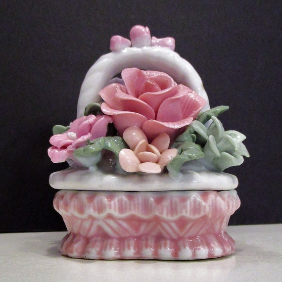 Porcelain 3D Floral Trinket Holder, Vanity Décor … - image 7