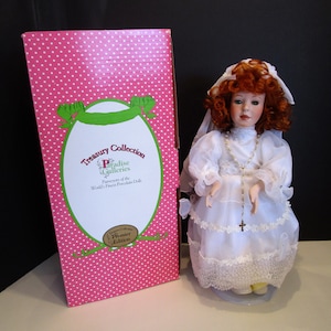 Rare Paradise Galleries First Communion Porcelain Doll: Theresa, COA