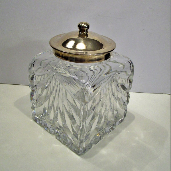 Crystal Biscuit Jar Etsy