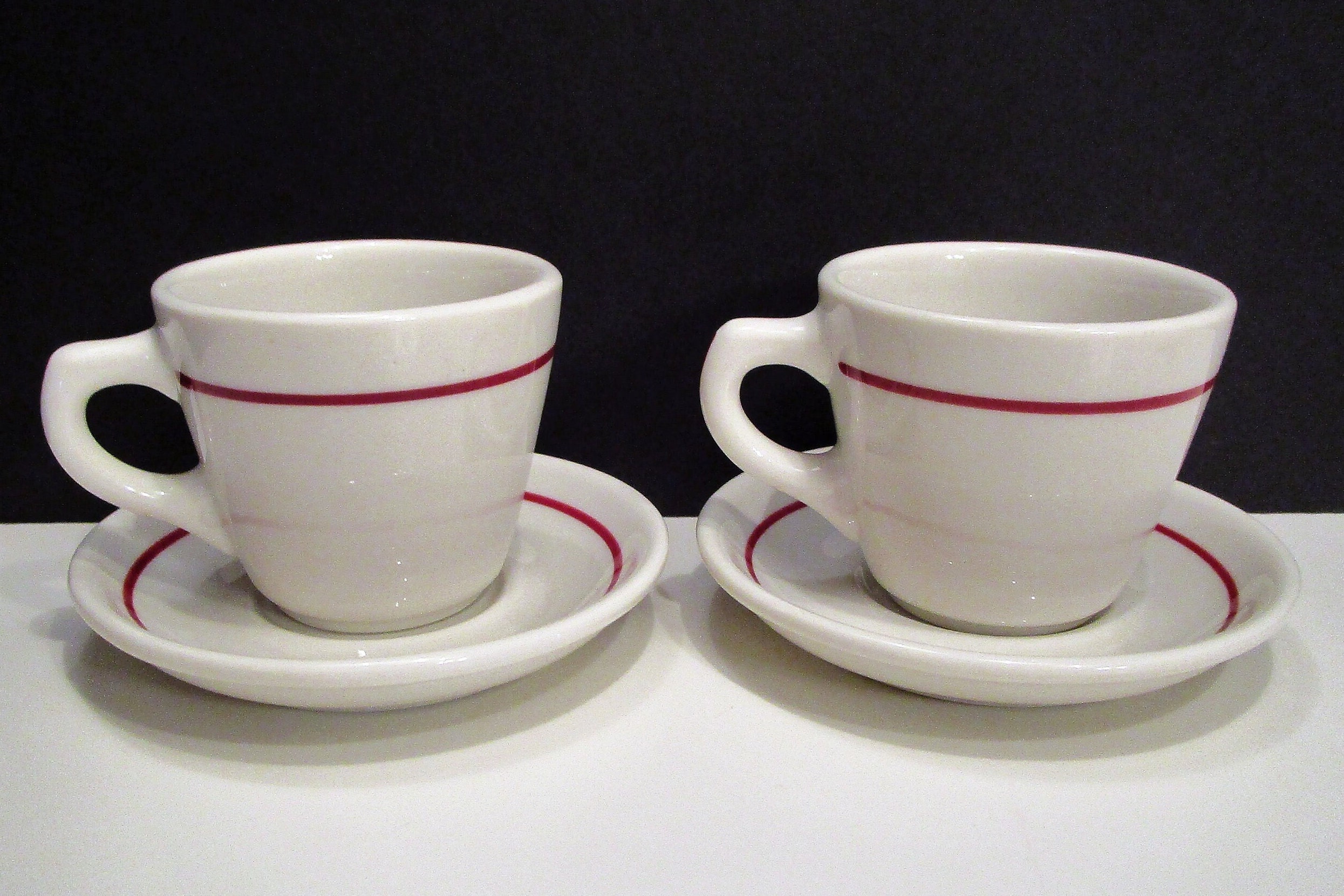 SYRACUSE CHINA Diner Cup Saucer Restaurant Ware Diner Red Etsy
