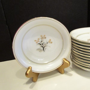 Ciotole Noritake Winton Berry: set floreale dorato in stile moderno di metà secolo