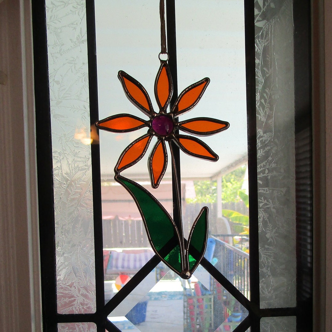 Tiffanystained Glass Collectors Society Flower No COA Etsy