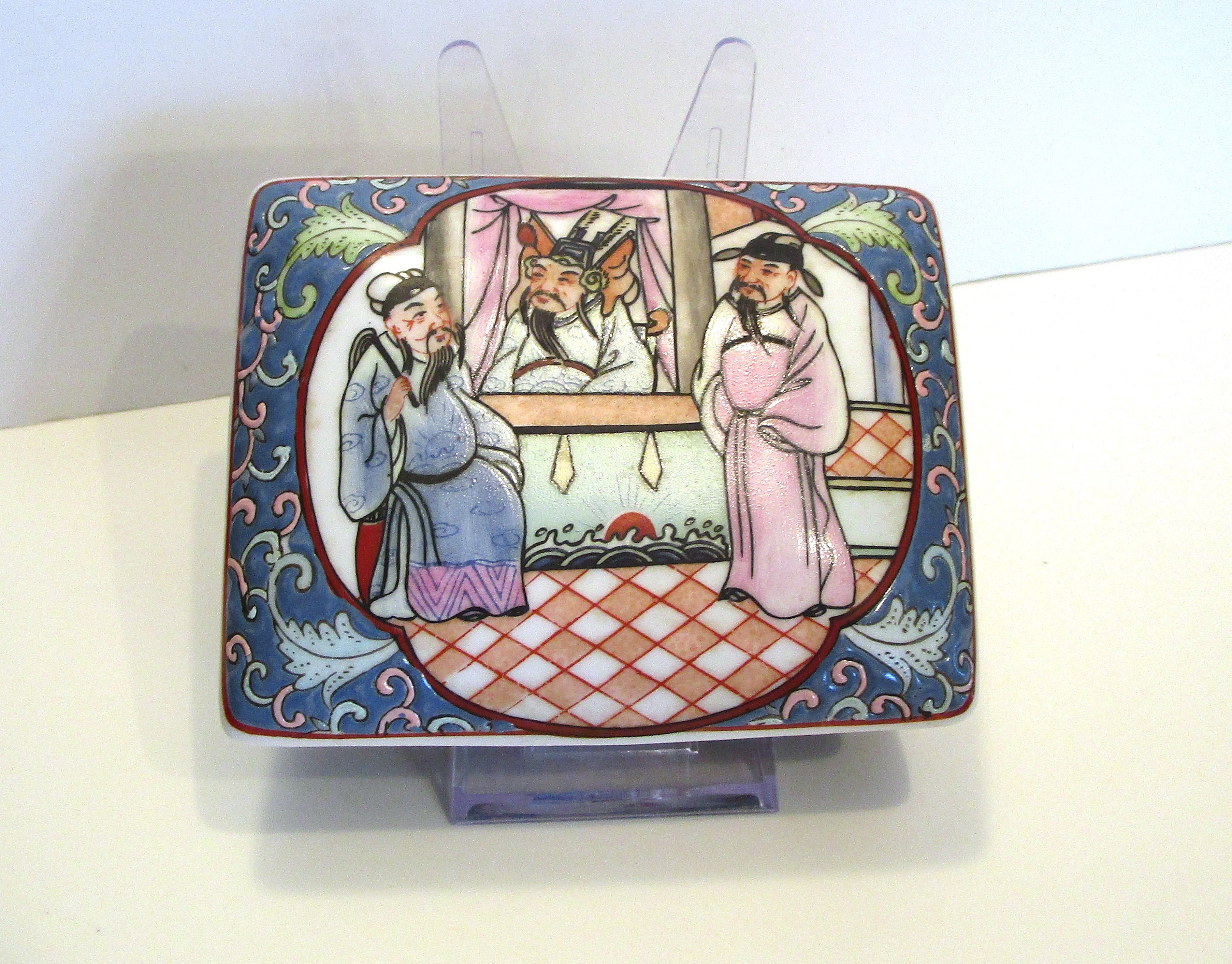 手描きのシノワズリ小物皿：東洋王朝の装飾 - Etsy 日本