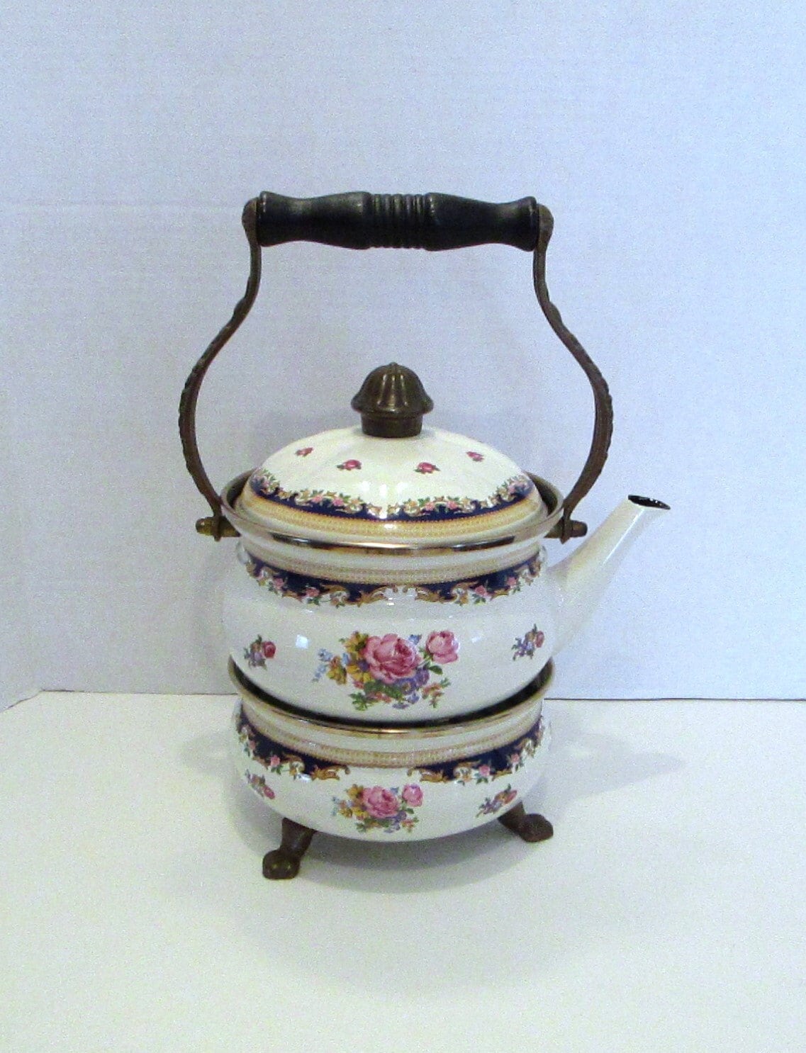 ヴィンテージ ASTA(アスタ)のウォーマーセット Vintage just is set This enamel. orange cookware, German Asta 調理器具