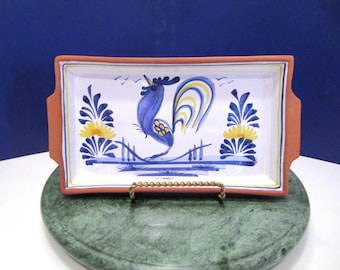 Hand-Painted Portugal Rooster Tray: Ceramic Catch-All Plate