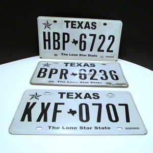 1 Texas License Plate, Texas Wall License Plate Décor, FREE SHIPPING, Choose 1, Flat Letters and Numbers, Texas State Décor,Texas Craft Item