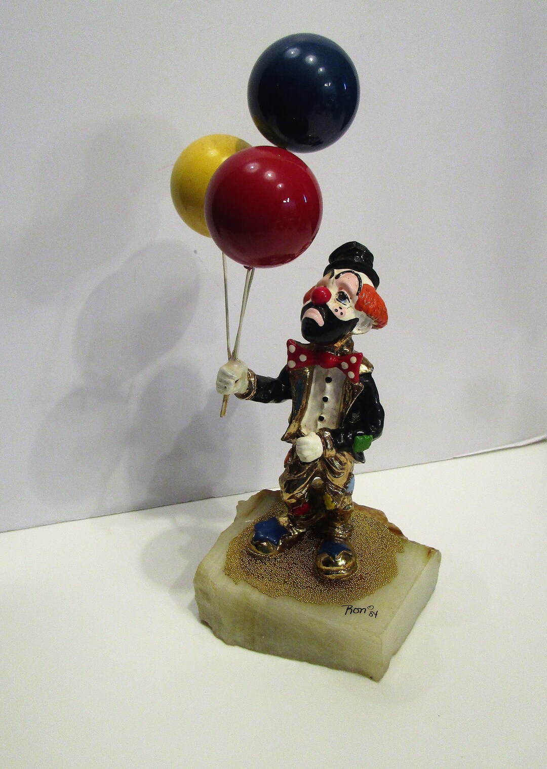Ron Lee Clown Statue Ron Lee 84 Signed Figurine Lonely Clown Etsy