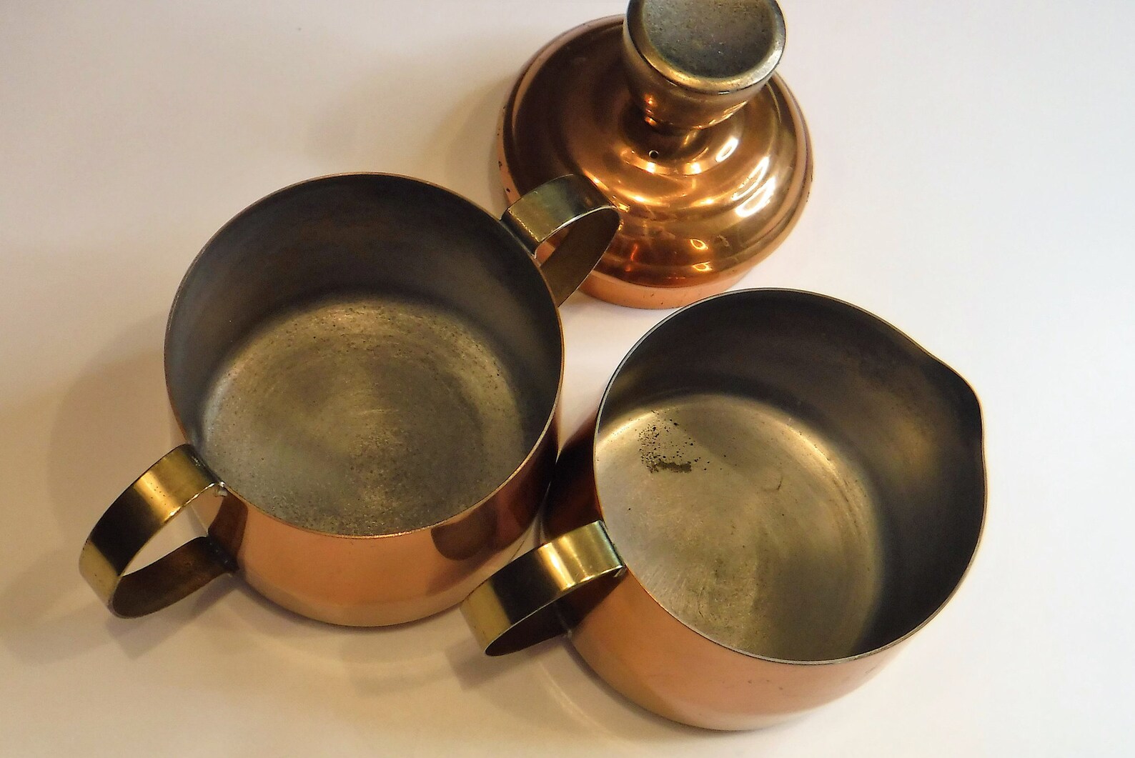 Copper Creamer and Sugar Bowl Copper Sugar Bowl and Creamer Etsy