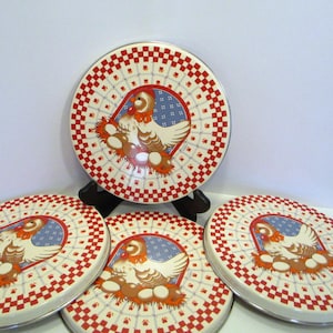 Couvercles de brûleurs de poêle VTG Chichen, 4 couvercles de cuisinière en métal émaillé, couvercles de brûleurs de poêle en métal. Cuisine kitsch campagnarde, Cottagecore