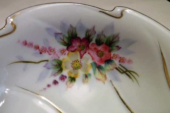 Sink Bedside Ring Trinket DISH, Vintage Floral Le… - image 4