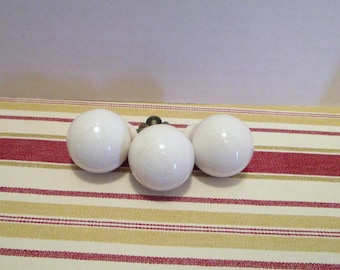 Antikvita porslinsknoppar: Shabby chic lådhandtag - Set om 3