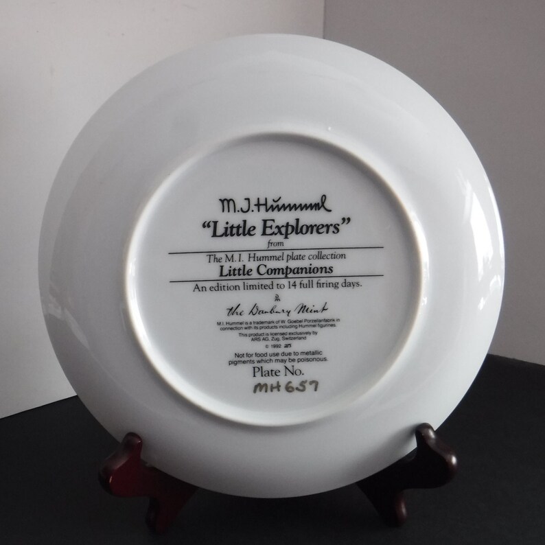 92 Hummel Little Companion MN657 Little Collectible Plate Hummel Plate Little Explorers Collectible Plate Hummel Little Explorers
