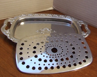 Bandeja vintage de acero inoxidable para condimentos: Platos individuales para aperitivos, diseño retro