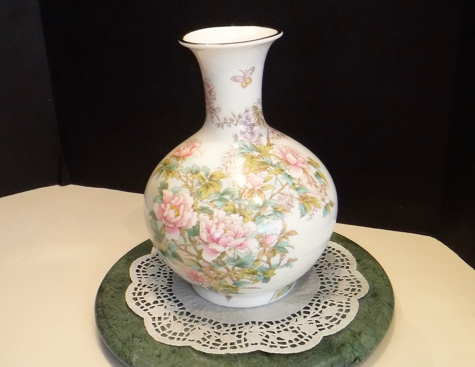Shibata Japan Porcelain Vase Shibata Japanese Floral Vase Etsy