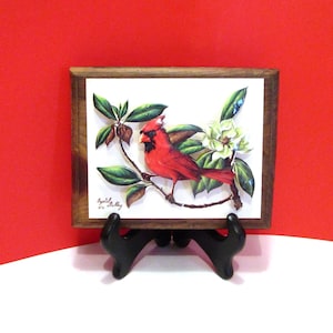 Paper Craft 3D Art, Red Cardinal Wall Art 3D By Crystal Kelley, Red Bird Cardinal Redhead 3D Art Wall Decor, Bird Collector Art, Cottagecore