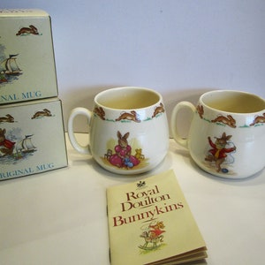 Vintage Royal Doulton Bunnykins Cup Set: Fine Bone China, England