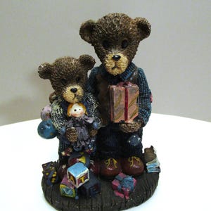 Father & Son Bear Figurine, Bear Collectible, Bear Sculpture,Father and Son Gift, FREE SHIPPING