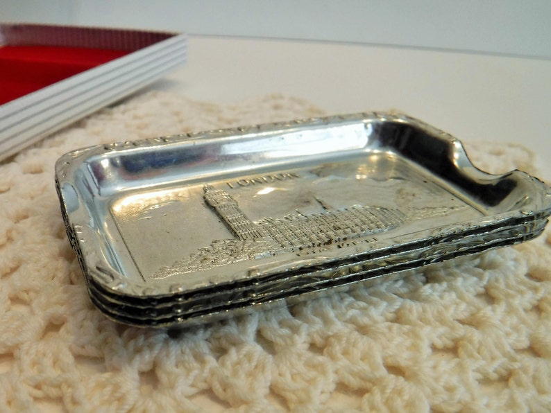 London Souvenir Ashtrays Vintage Metal Ashtray Set of 4 Etsy