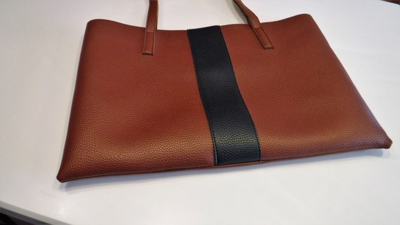 Vegan Leather Tote, Vegan Leather Shoulder Bag Pu… - image 8