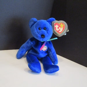 Rare 1998 Clubby Ty Beanie Baby: Official Club Bear w/ Errors