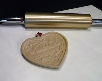 Pampered Chef Heart Mold: Vintage Stoneware Cookie Mold