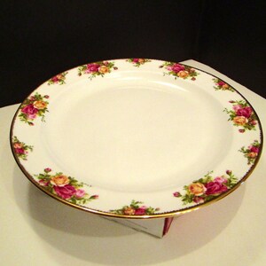 Royal Albert Old Country Roses Chop Chopping Plate Round Platter 13”, Royal Albert Old Country Roses, Vintage Royal Albert Made in England