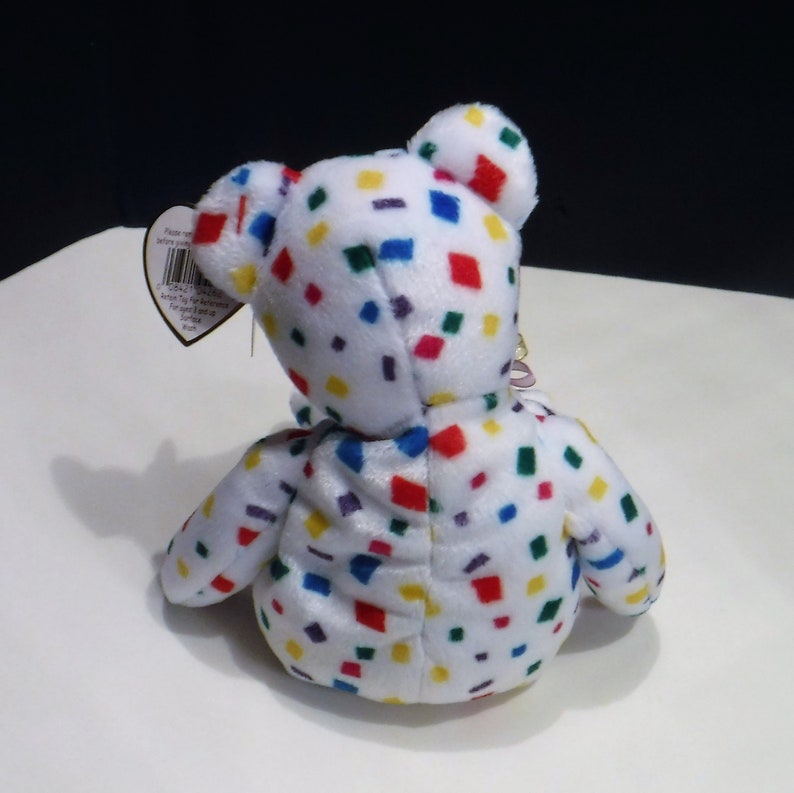 Y2K Ty Beanie Babies Confetti Bear TY 2K Rare Beanie Baby Etsy