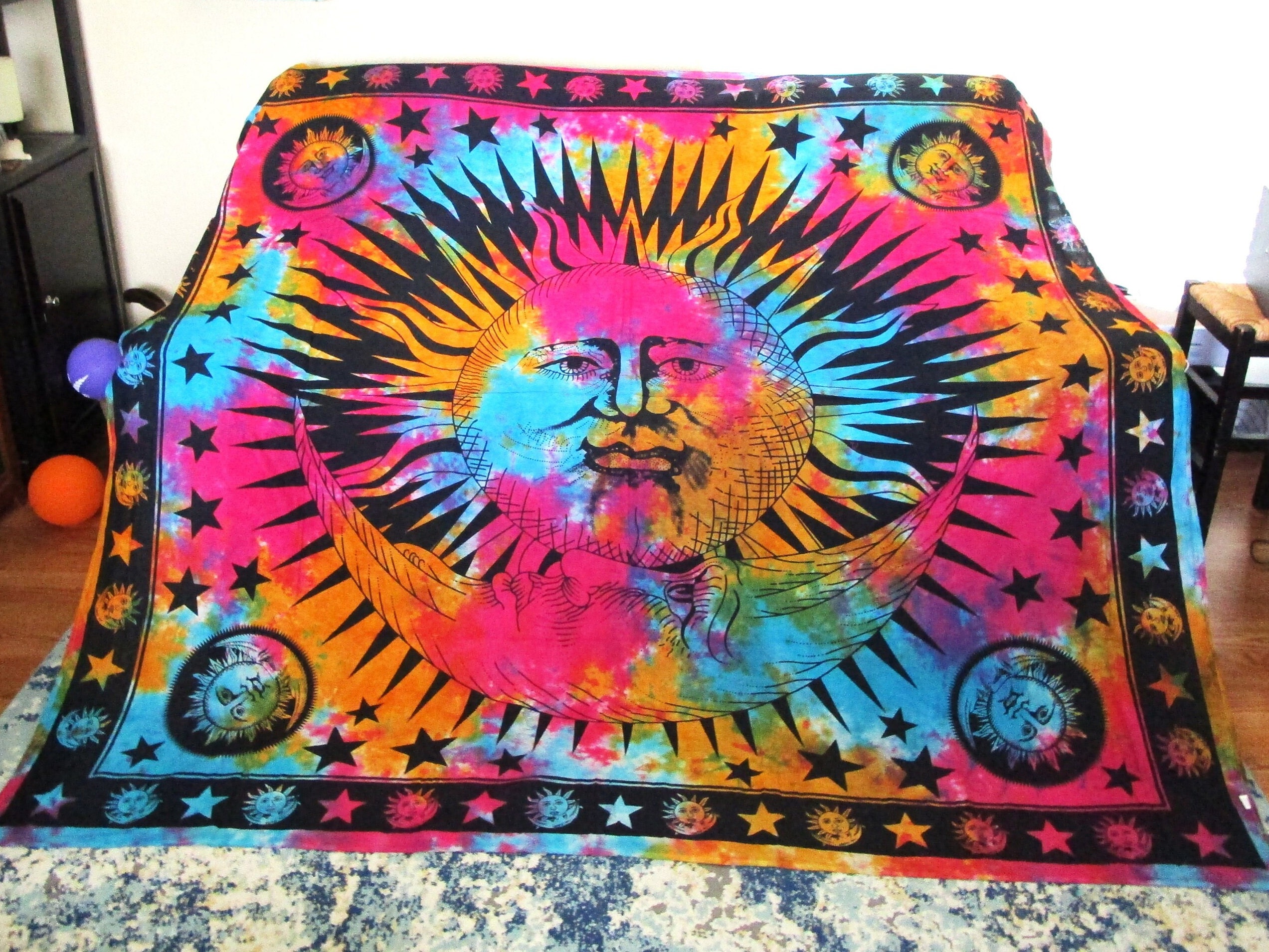 Sun tapestry tie dye sale