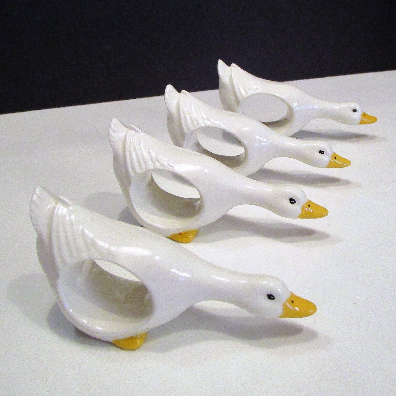 Duck Geese Napkin Rings Duck Napkin Holders Country Kitchen Etsy