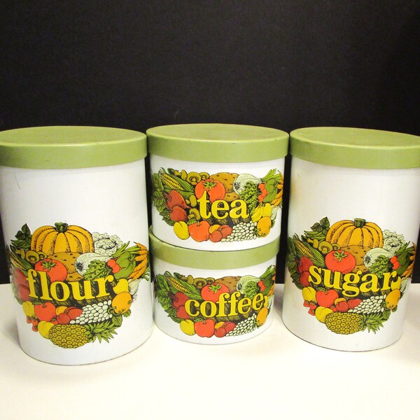 70s Fruit Canisters - Etsy
