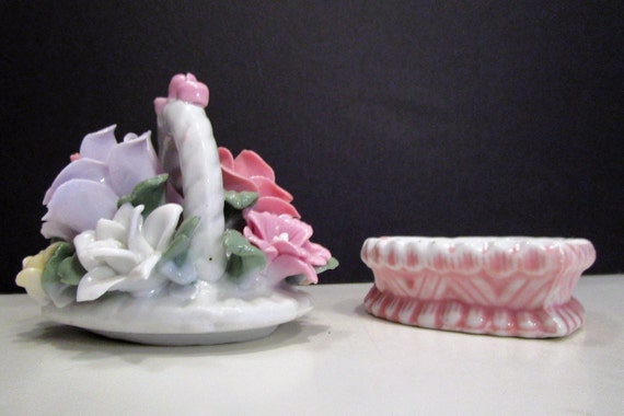Porcelain 3D Floral Trinket Holder, Vanity Décor … - image 3