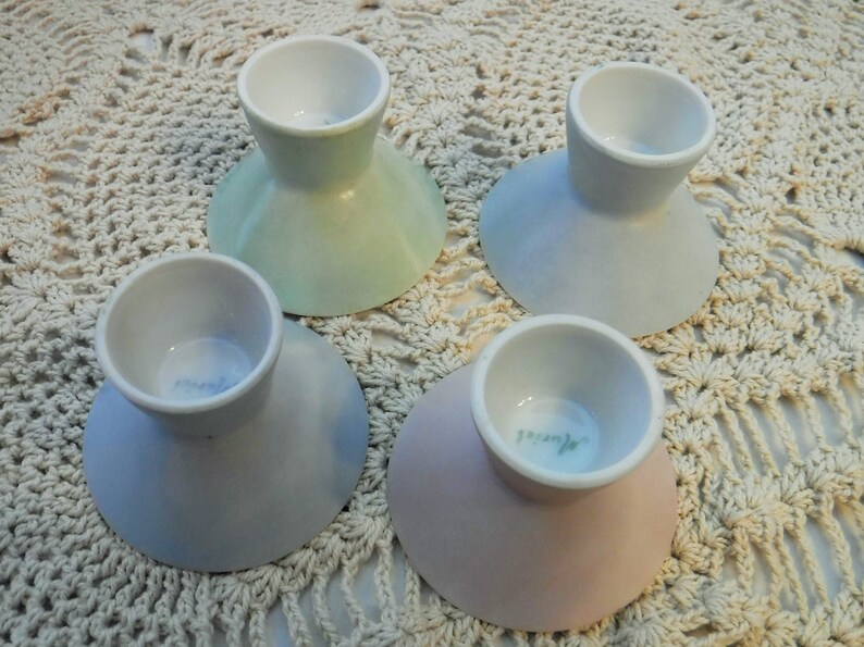 Porcelain Salt Cellars Fine Dining Acces Cottage Chic Tableware Accessory Trinket Dish Set of 4 Unique Salt Cellars Floral Salt Cellars