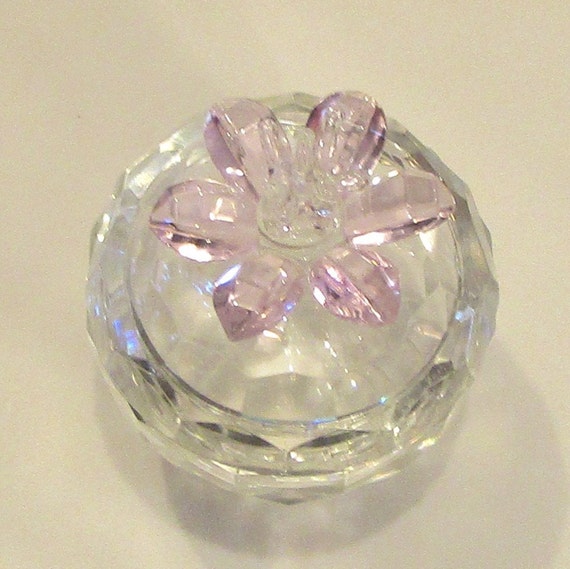 Crystal Ring Holder Box, Crystal Jeweled Box, Cry… - image 6