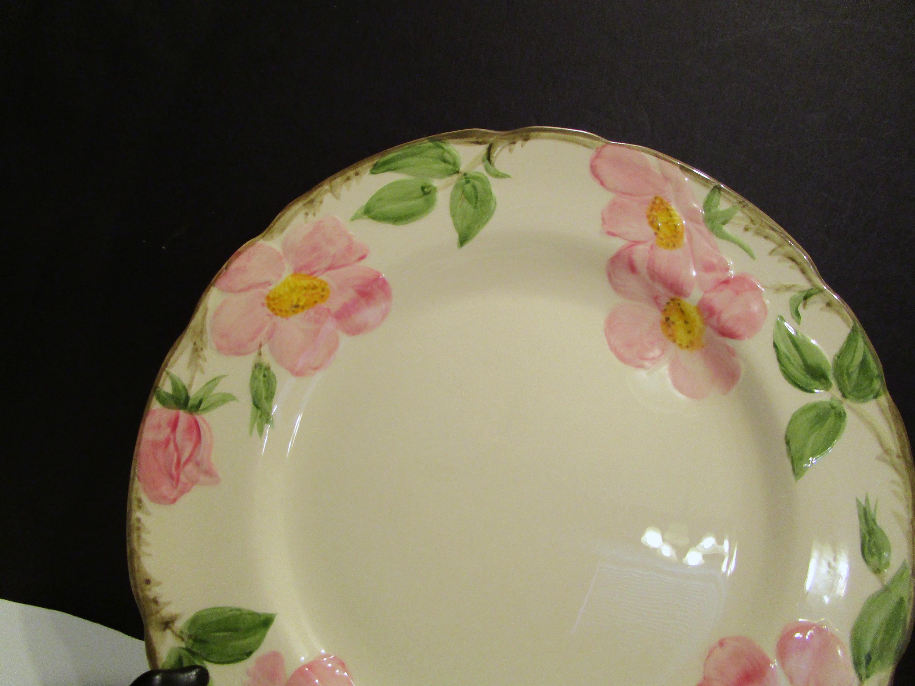 フランシスカンデザートローズディナープレート（2枚セット） - 米国製