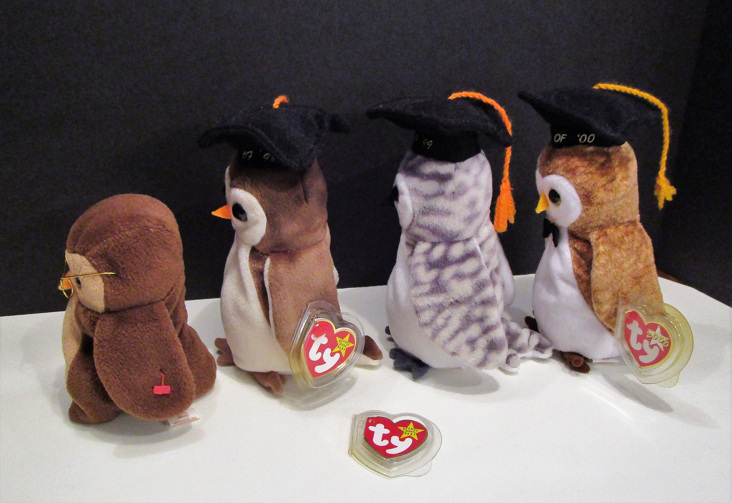 Ty Beanie Babies 卒業式用フクロウ：1998-2000年卒業クラス - フーッ
