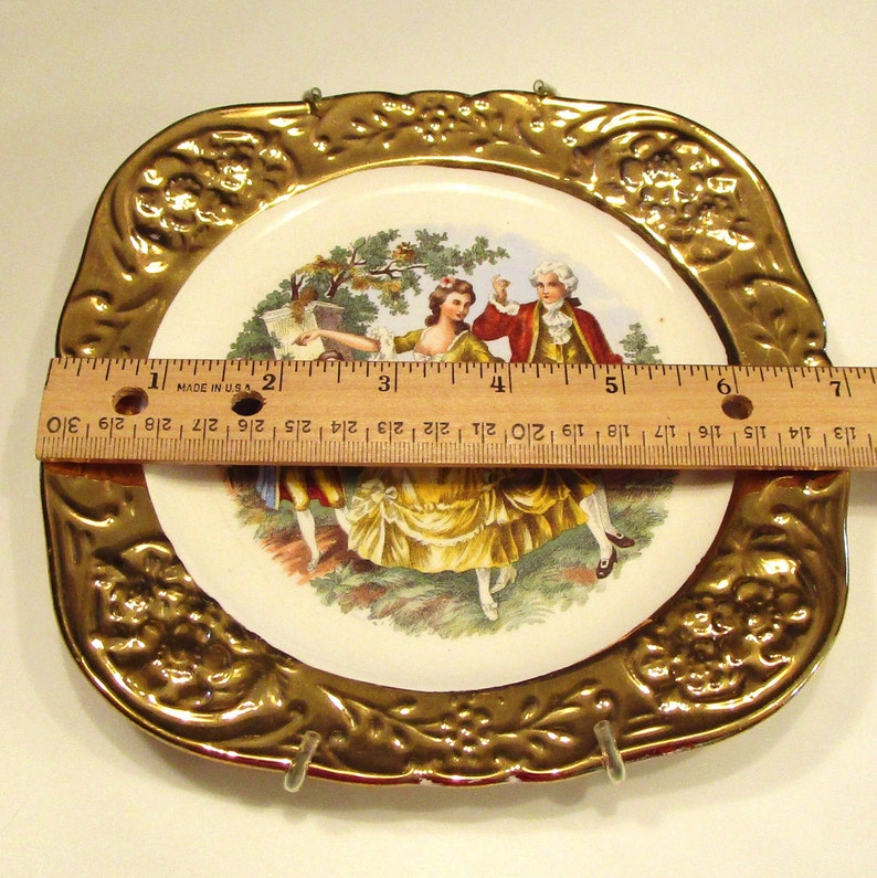 Edwin Knowles Victorian Scene Plate: 22K Gold Porcelain Decor - Etsy Canada