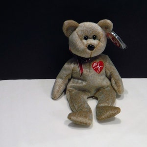RARE 1999 Signature Bear with Errors, 1999 Signature Ty Beanie Babies, TY Beanie Baby Signature Bear, Beanie Babies, TY Beanie Baby Bear,Mer