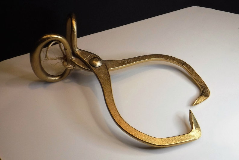 Country Wedding Hay Tongs Gold Tone, Antique Ice Tongs, Wedding Hay