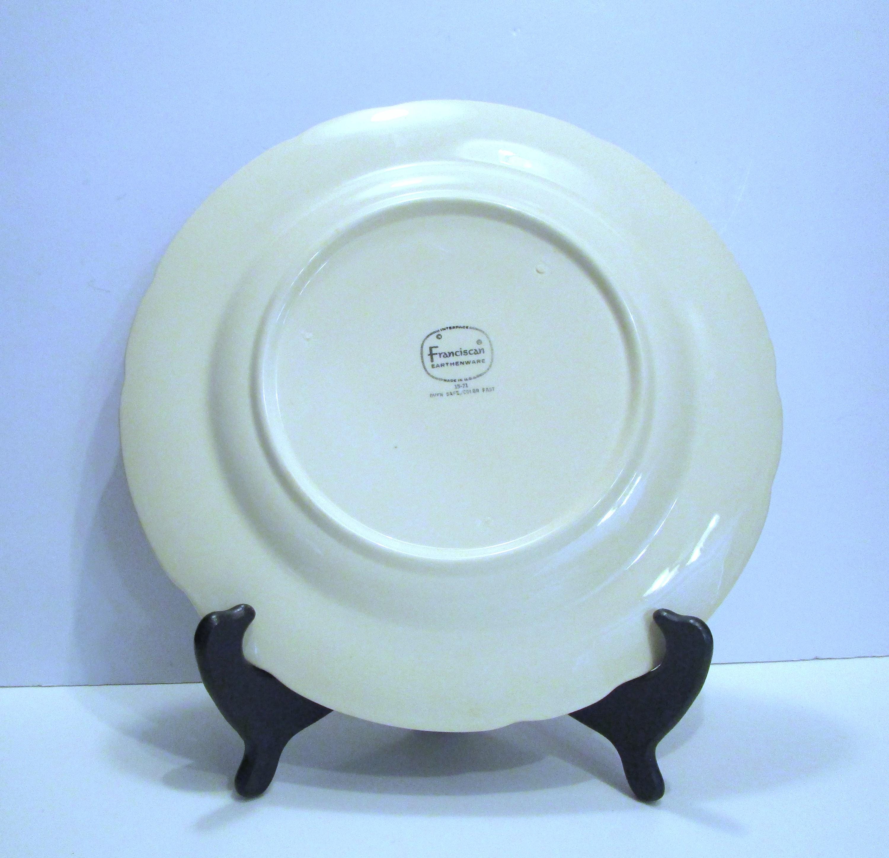 American Dessert Rose 二つに分かれた皿 フランシスカン