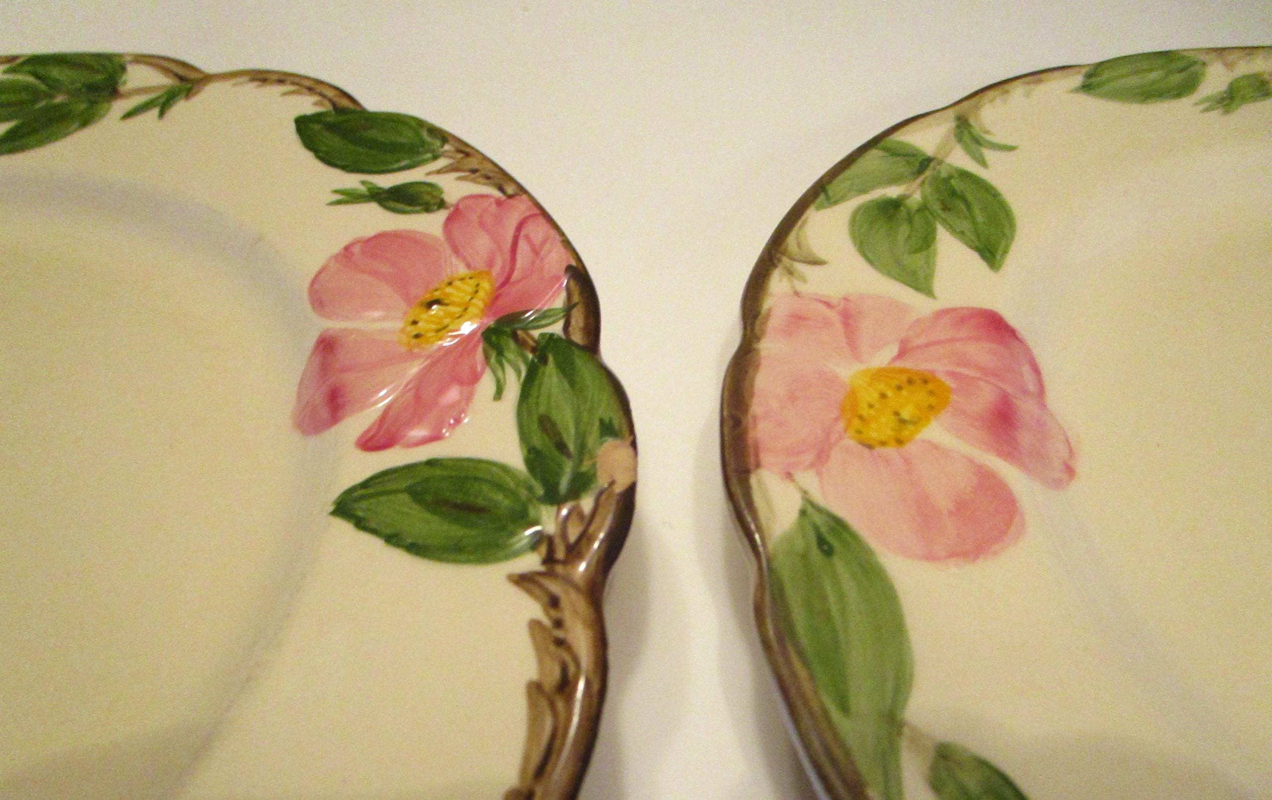 American Dessert Rose 二つに分かれた皿 フランシスカン