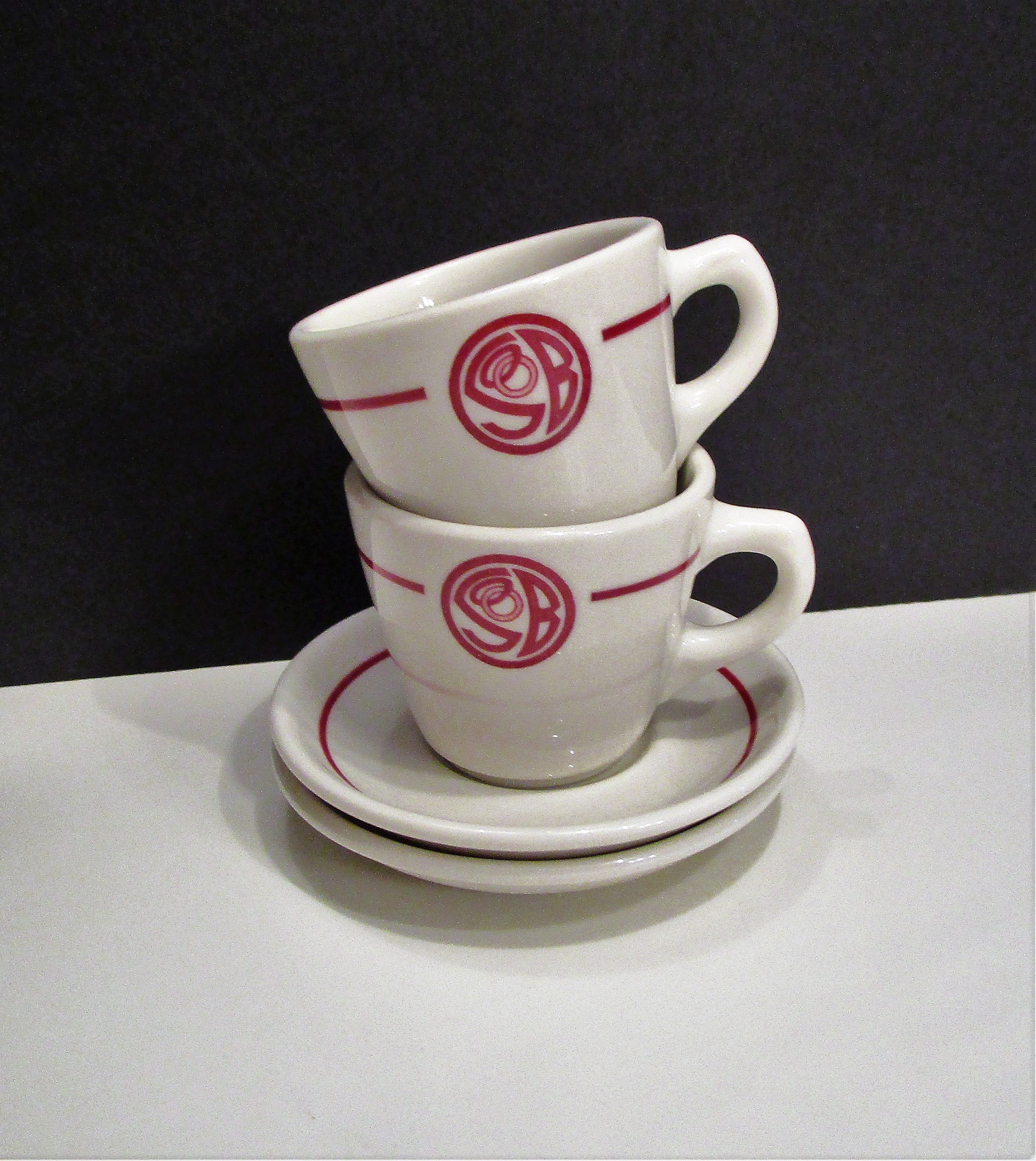 SYRACUSE CHINA Diner Cup Saucer Restaurant Ware Diner Red Etsy