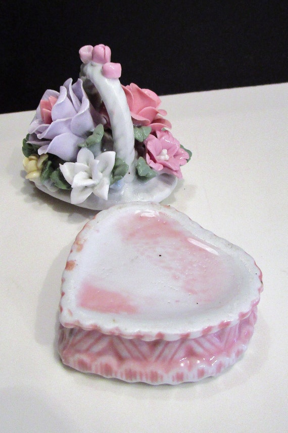 Porcelain 3D Floral Trinket Holder, Vanity Décor … - image 5