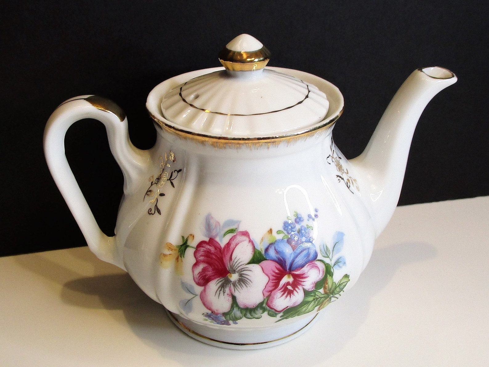 Floral Teapot Norleans Teapot Norleans Floral Japan Etsy