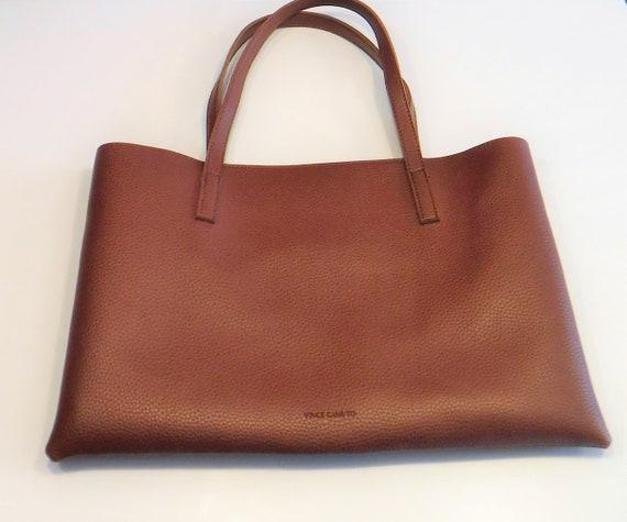 Vegan Leather Tote, Vegan Leather Shoulder Bag Pu… - image 4