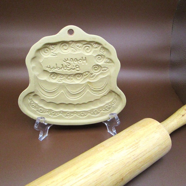 Birthday Cake Cookie Mold, Cookie Mold Brown Bag Birthday Cake, 1996 Brown Bag Art Cake, Cookie Mold, Cookie Art Mold Hill Design 1986